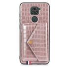 For Xiaomi Redmi 10X 4G/Note 9 Crocodile Pattern PU+TPU+PVC Shatter-resistant Mobile Phone Case with Magnetic Invisible Holder & Holder & Card Slots(Rose Gold) - 4
