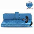 For LG K61 Halfway Mandala Embossing Pattern Horizontal Flip Leather Case with Holder & Card Slots & Wallet & Photo Frame & Lanyard(Blue) - 7