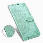 For LG K61 Halfway Mandala Embossing Pattern Horizontal Flip Leather Case with Holder & Card Slots & Wallet & Photo Frame & Lanyard(Green) - 4