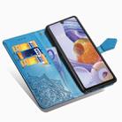 For LG Stylo 6 Halfway Mandala Embossing Pattern Horizontal Flip Leather Case with Holder & Card Slots & Wallet & Photo Frame & Lanyard(Blue) - 5
