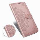 For LG Stylo 6 Halfway Mandala Embossing Pattern Horizontal Flip Leather Case with Holder & Card Slots & Wallet & Photo Frame & Lanyard(Rose Gold) - 4