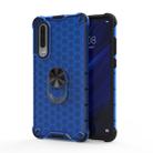 For Xiaomi Mi CC9 Shockproof Honeycomb PC + TPU Ring Holder Protection Case(Blue) - 1