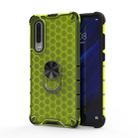 For Xiaomi Mi CC9 Shockproof Honeycomb PC + TPU Ring Holder Protection Case(Green) - 1