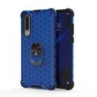 For Xiaomi Mi CC9e Shockproof Honeycomb PC + TPU Ring Holder Protection Case(Blue) - 1