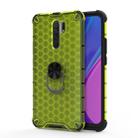 For Xiaomi Redmi 9 Shockproof Honeycomb PC + TPU Ring Holder Protection Case(Green) - 1