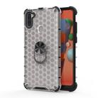 For Xiaomi Redmi Note 8  Shockproof Honeycomb PC + TPU Ring Holder Protection Case(White) - 1