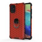For Samsung Galaxy A71 Shockproof Honeycomb PC + TPU Ring Holder Protection Case(Red) - 1