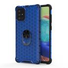 For Samsung Galaxy A51 Shockproof Honeycomb PC + TPU Ring Holder Protection Case(Blue) - 1