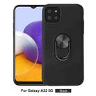 For Samsung Galaxy A22 5G 360 Rotary Multifunctional Stent PC+TPU Case with Magnetic Invisible Holder(Black) - 1