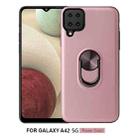 For Samsung Galaxy A42 5G 360 Rotary Multifunctional Stent PC+TPU Case with Magnetic Invisible Holder(Rose Gold) - 1