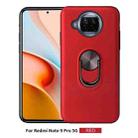 For Xiaomi Redmi Note 9 Pro 5G 360 Rotary Multifunctional Stent PC+TPU Case with Magnetic Invisible Holder(Red) - 1