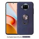 For Xiaomi Redmi Note 9 Pro 5G 360 Rotary Multifunctional Stent PC+TPU Case with Magnetic Invisible Holder(Navy Blue) - 1