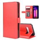 For LG V60 ThinQ 5G R64 Texture Single Horizontal Flip Protective Case with Holder & Card Slots & Wallet& Photo Frame(Red) - 1