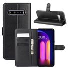 For LG V60 ThinQ 5G Litchi Texture Horizontal Flip Protective Case with Holder & Card Slots & Wallet(Black) - 1