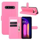 For LG V60 ThinQ 5G Litchi Texture Horizontal Flip Protective Case with Holder & Card Slots & Wallet(Rose red) - 1