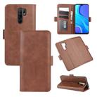 For Xiaomi Redmi 9 Dual-side Magnetic Buckle Horizontal Flip Leather Case with Holder & Card Slots & Wallet(Brown) - 1