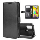 For Samsung Galaxy M31 R64 Texture Single Horizontal Flip Protective Case with Holder & Card Slots & Wallet& Photo Frame(Black) - 1