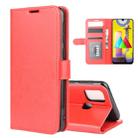 For Samsung Galaxy M31 R64 Texture Single Horizontal Flip Protective Case with Holder & Card Slots & Wallet& Photo Frame(Red) - 1