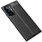 For Samsung Galaxy Note20 Ultra Litchi Texture TPU Shockproof Case(Black) - 1