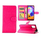 For Samsung Galaxy A31 Crazy Horse Texture Leather Horizontal Flip Protective Case with Holder & Card Slots & Wallet & Photo Frame(Rose Red) - 1