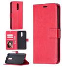 For Xiaomi Redmi 8 Crazy Horse Texture Horizontal Flip Leather Case with Holder & Card Slots & Wallet & Photo Frame(Red) - 1