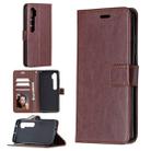 For Xiaomi Mi Note 10 Lite Crazy Horse Texture Horizontal Flip Leather Case with Holder & Card Slots & Wallet & Photo Frame(Brown) - 1