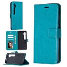 For Xiaomi Mi Note 10 Lite Crazy Horse Texture Horizontal Flip Leather Case with Holder & Card Slots & Wallet & Photo Frame(Blue) - 1