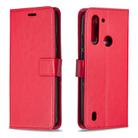 For Motorola Moto G8 Power Lite Crazy Horse Texture Horizontal Flip Leather Case with Holder & Card Slots & Wallet & Photo Frame(Red) - 1