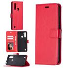 For Motorola Moto G8 Power Lite Crazy Horse Texture Horizontal Flip Leather Case with Holder & Card Slots & Wallet & Photo Frame(Red) - 2