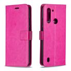 For Motorola Moto G8 Power Lite Crazy Horse Texture Horizontal Flip Leather Case with Holder & Card Slots & Wallet & Photo Frame(Rose) - 1