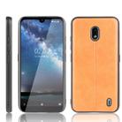 For Nokia 2.2 Shockproof Sewing Cow Pattern Skin PC + PU + TPU Case(Orange) - 1