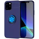 For iPhone 12 / 12 Pro Metal Ring Holder 360 Degree Rotating TPU Case(Blue+Blue) - 1