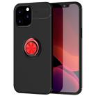 For iPhone 12 Pro Max Metal Ring Holder 360 Degree Rotating TPU Case(Black+Red) - 1