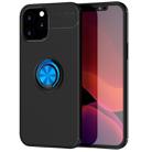 For iPhone 12 Pro Max Metal Ring Holder 360 Degree Rotating TPU Case(Black+Blue) - 1