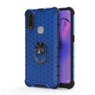 For Xiaomi Redmi Note 7 / Note 7 Pro  Shockproof Honeycomb PC + TPU Ring Holder Protection Case(Blue) - 1