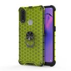 For Xiaomi Redmi Note 7 / Note 7 Pro  Shockproof Honeycomb PC + TPU Ring Holder Protection Case(Green) - 1