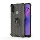 For Xiaomi Redmi Note 7 / Note 7 Pro  Shockproof Honeycomb PC + TPU Ring Holder Protection Case(Grey) - 1