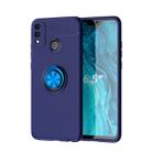 For Huawei Honor 9X Lite Metal Ring Holder 360 Degree Rotating TPU Case(Blue+Blue) - 1