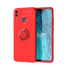 For Huawei Honor 9X Lite Metal Ring Holder 360 Degree Rotating TPU Case(Red+Red) - 1