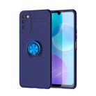 For Huawei Honor 30 Lite Metal Ring Holder 360 Degree Rotating TPU Case(Blue+Blue) - 1