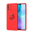 For Huawei Honor 30 Lite Metal Ring Holder 360 Degree Rotating TPU Case(Red+Red) - 1