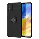 For Huawei  Honor X10 Max Metal Ring Holder 360 Degree Rotating TPU Case(Black+Black) - 1