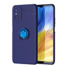 For Huawei  Honor X10 Max Metal Ring Holder 360 Degree Rotating TPU Case(Blue+Blue) - 1