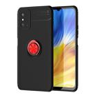 For Huawei  Honor X10 Max Metal Ring Holder 360 Degree Rotating TPU Case(Black+Red) - 1