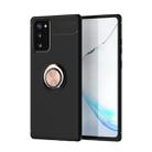 For Samsung Galaxy Note 20 Metal Ring Holder 360 Degree Rotating TPU Case(Black+Rose Gold)(Black+Rose Gold) - 1