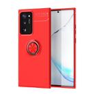 For Samsung Galaxy Note20 Ultra Metal Ring Holder 360 Degree Rotating TPU Case(Red+Red)(Red+Red) - 1