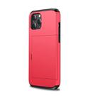 For iPhone 12 / 12 Pro Shockproof Rugged Armor Protective Case with Card Slot(Red) - 2