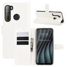 For HTC Desire 20 Pro Litchi Texture Horizontal Flip Protective Case with Holder & Card Slots & Wallet(White) - 1