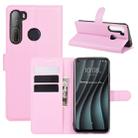 For HTC Desire 20 Pro Litchi Texture Horizontal Flip Protective Case with Holder & Card Slots & Wallet(Pink) - 1