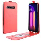 For LG V60 ThinQ 5G / LG V60 ThinQ 5G UW R64 Texture Single Vertical Flip Leather Protective Case with Card Slots & Photo Frame(Red) - 1